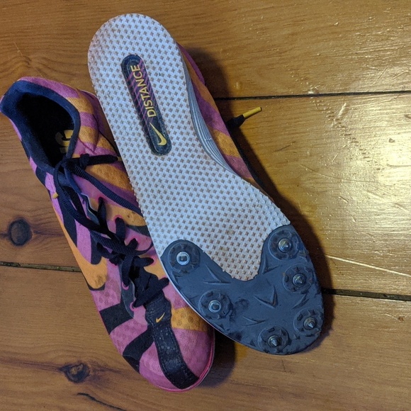 Nike Girls Distance Track Spikes sz 7.5 - Picture 2 of 3